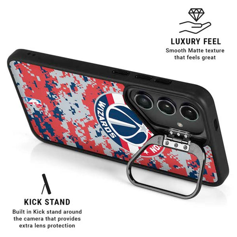NBA Washington Wizards Camo Digi Galaxy S25 Kickstand Case